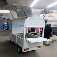 Camion de restauration blanc entièrement équipé à vendre – Idéal pour les camions à café, voitures de restauration, tricycles à hamburgers et hot-dogs