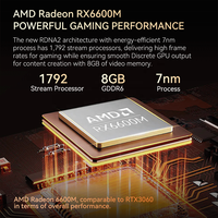 AMD R-yzen 9 R9 5900HX Radeon RX 6600M 64GB DDR4 RAM 2TB NVME WiFi6 4K UHD HTPC Mini ordinateur de bureau PC de jeu