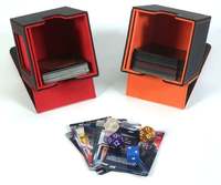 Boîte en PU abordable et économique avec fenêtre pour collectionneurs de cartes TCG occasionnels et joueurs de jeux de cartes