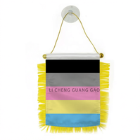 Drapeau mini arc-en-ciel omnisexuel le plus vendu, drapeau LGBT avec ventouse pour suspendre, décoratif pour véhicules et maisons