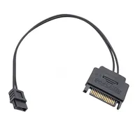 Cable de Alimentación SATA de 15 Pines Macho a Adaptador Convertidor de 6 Pines para Disco Duro Serial ATA y Unidad de DVD/CD para Dell HP Lenovo