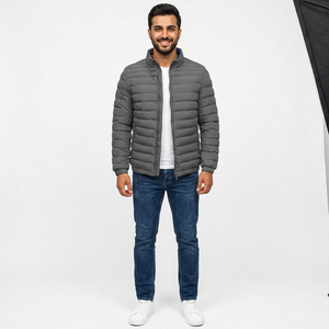 Comprar Chaqueta Acolchada de Algodón para Hombre FINER THREADS, Estilo Urbano, con Cremallera, Color Liso, Transpirable, de Secado Rápido, Invierno 2026 - ¡Gran Venta! - Product Image 1