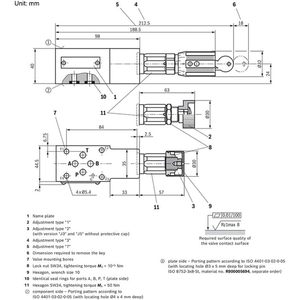 Válvula de Alivio Hidráulica Tipo Sándwich Rexroth R900409893 ZDB6VA2-42/315V, Válvula de Desbordamiento ZDB6VA2-4X/315V 315 Bar - Product Image 2
