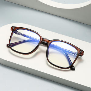 Nouvelles lunettes pour femmes, monture rectangulaire en métal TR, verres PC anti-lumière bleue, pour visage carré ou rond, Taizhou YC7267 D1 - Product Image 1