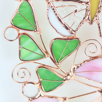 Pendentifs en verre teinté YUXIN de haute qualité, motif Art Déco, rose, papillon, fleur, attrape-soleil, pour la maison et Noël, en dropshipping