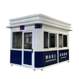 Cabine de sécurité mobile, poste de patrouille extérieur, couleur blanche, équipement de stationnement, fabrication industrielle - Product Image 4