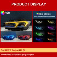 J ONE Led Drl Rgb Contrôle de la couleur par téléphone pour BMW Série 3 G20 G21 2023-Up Drl Multicolore Module Drl Pièces et accessoires automobiles
