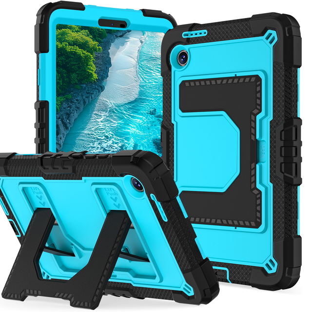 Shockproof Hidden Kickstand Hard PC Silicone Tablet Protective Case for Samsung Galaxy Tab A11 8.7 Inch 2025 A9 8.7 Inch 2023