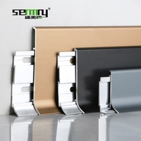 Échantillon Gratuit Livraison Directe Fabricant de Plinthes en Aluminium Profilés de Plinthe en Aluminium en Stock