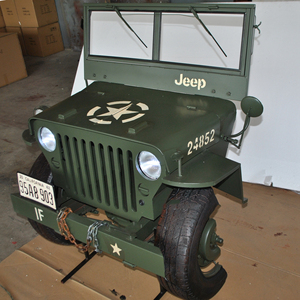 2024 fábrica personalizada Vintage jeep cabeza coche <span class=keywords><strong>de</strong></span> Metal Segunda <span class=keywords><strong>Guerra</strong></span> Mundial coche estilo americano Retro coche bar restaurante decoración colgante <span class=keywords><strong>de</strong></span> pared - Product Image 4