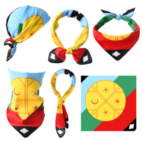 Vente en gros 100% coton personnalisé pays drapeau Bandana Venezuela Barbade Caraïbes Haïti jamaïcain Grenade drapeau Bandanas