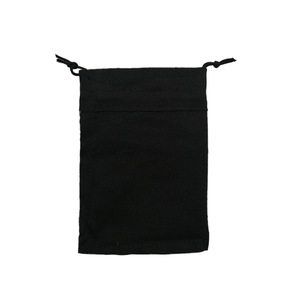 Bolsa de Algodón Calico Negra Grande con Logotipo Personalizado por Sublimación, Bolsa Ecológica Reutilizable para Zapatos, Regalo Corporativo, Bolsa con Cordón de Algodón - Product Image 4