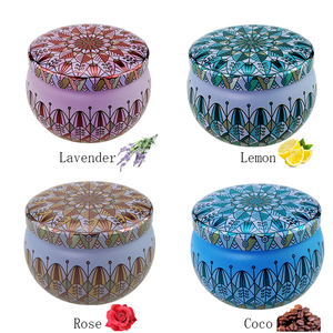 Luxury Fragrance <strong>Round</strong> Metal Tin Box White Scented <strong>Candles</strong> Private Label Gift Box Jar - Product Image 2