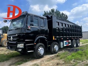 翻新低里程二手 HOWO 8X4 自卸车 - 欧二柴油潍柴发动机，带后置摄像头，用于碎石/煤炭运输 - Product Image 2