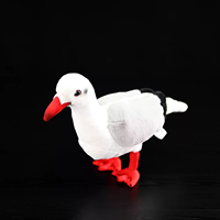 Boneka Burung Camar Merah Simulasi Kustom, Mainan Hewan Lucu untuk Taman Safari Pesisir, Toko, Pabrik, Kustomisasi OEM ODM