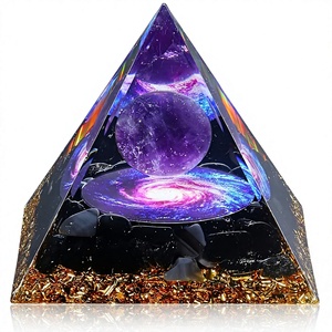 Pirámide de Orgón Portátil Hopeseed, Energía Positiva, <span class=keywords><strong>Orgonita</strong></span>, Amatista, Obsidiana, Sanación, Reducción del Estrés, Chakra, Reiki, Meditación, Amuleto de la Suerte - Product Image 1