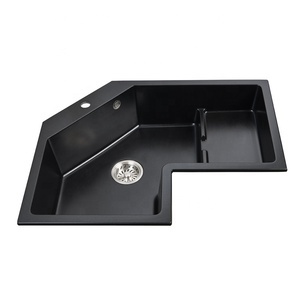 Fregadero <span class=keywords><strong>de</strong></span> <span class=keywords><strong>Cocina</strong></span> Comercial Moderno, Diseño Irregular Especial, Montaje Superior, <span class=keywords><strong>de</strong></span> Cuarzo, Granito o <span class=keywords><strong>Roca</strong></span>, Fregadero <span class=keywords><strong>de</strong></span> <span class=keywords><strong>Cocina</strong></span> <span class=keywords><strong>de</strong></span> Esquina - Product Image 3