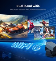 Projecteur intelligent portable Hotack X5AR Android 14 8K LCD avec 5000 lumens et son stéréo HIFI pour le home cinéma et les jeux
