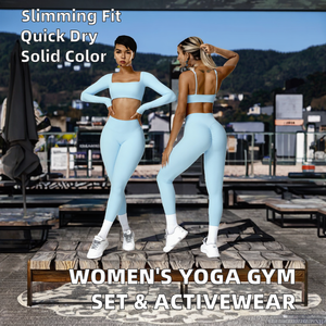 ชุดออกกำลังกายสำหรับผู้หญิงชุดออกกำลังกายเล่นโยคะระบายอากาศได้ดีชุดวอร์มกางเกงเลกกิ้งควบคุมหน้าท้องกางเกงขาสั้นเสื้อครอปท็อปบราสำหรับผู้หญิง - Product Image 3