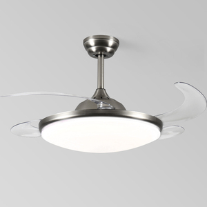 Silent BLDC Motor 42 Inch Retractable Blade <b>Ceiling</b> Fan with 3 Color Temperature LED and Smart Remote Control - Bedroom - Product Image 1