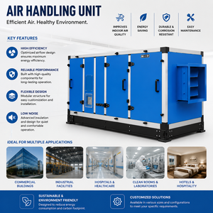 Commercial Industrial Air Handling Unit Energy Efficient HVAC Ventilation Air Processing System Fresh Air Management Equipment - Product Image 5