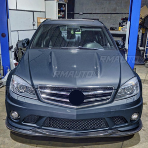For Mercedes Benz C-Class C63 AMG W204 2007-2010 Body Kit Front Bumper <b>Diffuser</b> Front Bumper Spoiler Protector <b>Car</b> Accessories - Product Image 5