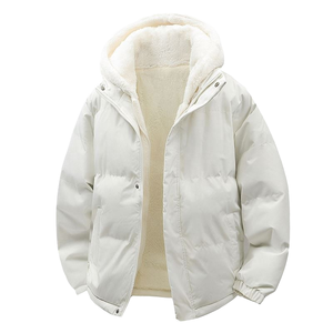 2026 Winter New Casual <b>Long</b> Loose Fit <b>Men</b> Standard Thickness Hooded Breathable Non-Ironing Puffer <b>Jacket</b> Zipper Closure Letter - Product Image 1