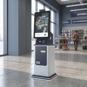 Kiosque d'information interactif en libre-service, autonome, 4G/5G, WiFi, écran tactile, pour la recherche d'itinéraires, sur pied, utilisation en intérieur, en acier inoxydable - Product Image 3
