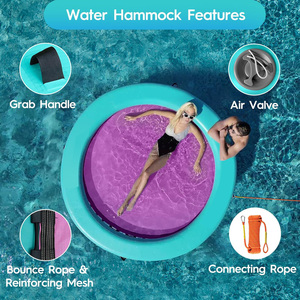 Vanace <span class=keywords><strong>Hamac</strong></span> d'eau <span class=keywords><strong>gonflable</strong></span> en maille ronde <span class=keywords><strong>Matelas</strong></span> d'eau pour le jeu et la relaxation Hamacs d'eau flottants pour salon - Product Image 4