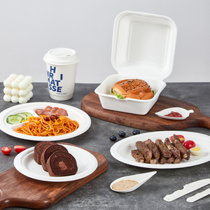 Warmpack Square Bagasse <strong>Biodegradable</strong> Waterproof BPA Free <strong>Dessert</strong> Serving <strong>Tray</strong> Compostable Disposable for Party Wedding Event - Product Image 5