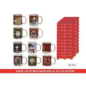 Tazza Natalizia da 32,5 CL, Confezione da 10, Articoli per le Festività, Decorazioni Natalizie - Product Image 1