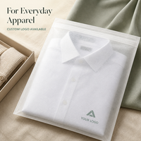 Sacs à vêtements en cellophane glassine double face avec logo personnalisé, emballage pour t-shirts et chemises, vente en gros et commandes personnalisées