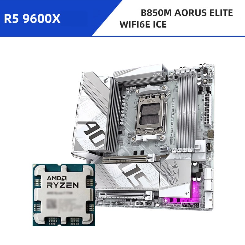 Ryzen 5 9600X + GIGABYTE B850M AORUS ELITE WIFI6E ICE D5