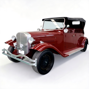 Coche Eléctrico Clásico de Lujo Rojo Personalizado Zhenda con Toldo Negro Suave y 1 Año de Garantía - Product Image 1