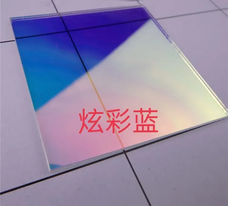Eyeshine lembaran plastik warna-warni lembar akrilik gradien bertekstur 25mm akrilik holografik untuk furnitur