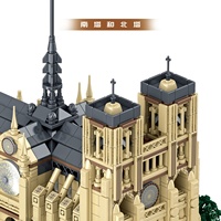Catedral de Notre-Dame de París, Bloques de Construcción de Plástico ABS, 1757 Piezas, Modelo de Ladrillos, Juguete Educativo, Escala 1:1