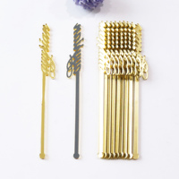 Agitateurs de boisson avec nom personnalisé en acrylique doré Calligraphie moderne personnalisée Stir Swizzle Stick Bar Fête de mariage Naissance