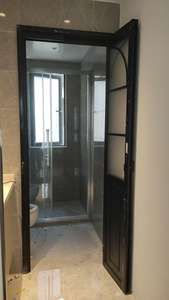 รางด้านล่างประตูแบบพับได้สำหรับห้องน้ำห้องน้ำประตูห้องครัวขนาดเล็กกระจกอลูมิเนียม-แมกนีเซียมอัลลอย - Product Image 4