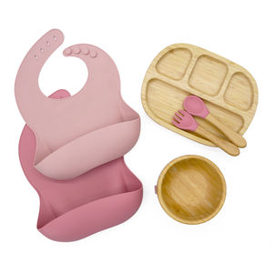 Produttore BPA Free bambino che mangia stoviglie <span class=keywords><strong>Set</strong></span> di cartone animato animale piastra di aspirazione di bambù per l'alimentazione del bambino <span class=keywords><strong>Set</strong></span> - Product Image 5