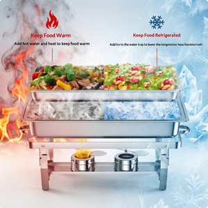 Estufa Buffet Comercial Golden <span class=keywords><strong>Hotel</strong></span> & Restaurant de 9L, Acero Inoxidable y Vidrio, con Diseño Plegable y Calentamiento a Alcohol - Product Image 5