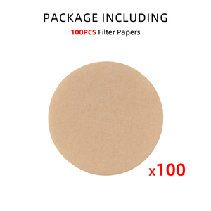 100 pièces 32mm papiers filtres à café non blanchis filtre en papier jetable cafetière ronde remplacement café thé filtres - Product Image 2