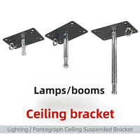 Support de panneau LED métallique pour plafond avec bras articulé extensible et vis pour éclairage de studio