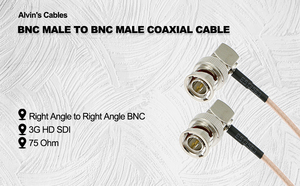 Câble Alvin's Cables 3G HD SDI à angle droit, gaine en nylon tressée BNC pour FS5/<span class=keywords><strong>FS7</strong></span>/FX6 Atomos Shogun Inferno Ninja 50CM - Product Image 4