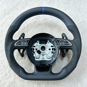 Volant en cuir R8 RS pour <span class=keywords><strong>Audi</strong></span> A1 A3 8P 8V 8Y A4 C6 C7 A5 A6 B8.5 C8 B8 B9 RS3 RS5 RS7 S3 <span class=keywords><strong>S4</strong></span> S5 S6 S7 Q3 Q5 Q7 Q8 TT TTRS - Product Image 3