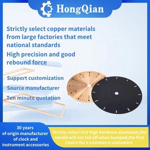 Hồng QIAN OEM lụa Màn hình in thiết kế hiện đại nền trắng Đồng hồ mặt với sắt tường Nhôm tấm Phụ kiện đồng hồ quay số - Product Image 2