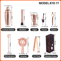 Ensemble de shaker à cocktails en acier inoxydable moderne, écologique, de différentes couleurs, sur mesure, directement de l'usine de création, or rose, cuivre