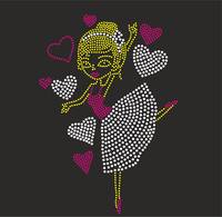 Décalcomanie à motif de strass en forme de diamant pour vêtements de filles pour tenues de danse