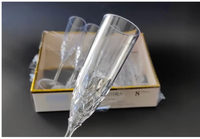 Gobelets à champagne en plastique transparent avec pied, vente en gros d'usine, gobelets à vin jetables de 4 oz pour la restauration, les fêtes et les rassemblements