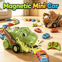 Jeu de serpent magnétique, voiture télécommandée pour enfants, jouet dinosaure télécommandé avec fonction de capture magnétique, jouet de combat interactif multijoueur