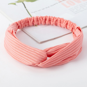 European and American knitted cross headband <b>face</b> wash headband solid color elastic headband yoga <b>exercise</b> headband - Product Image 1